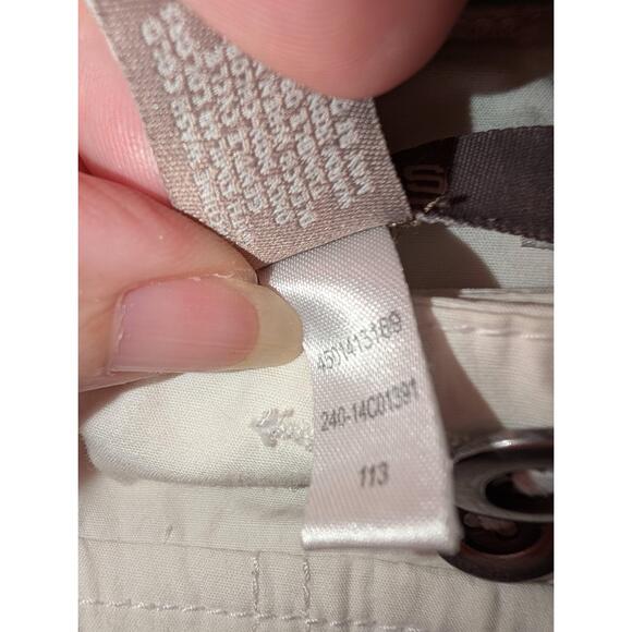 CHICO'S Cropped Pants Womens‎ Size 2 White Cargo Two Button Closure Casual Chic - Picture 5 of 5